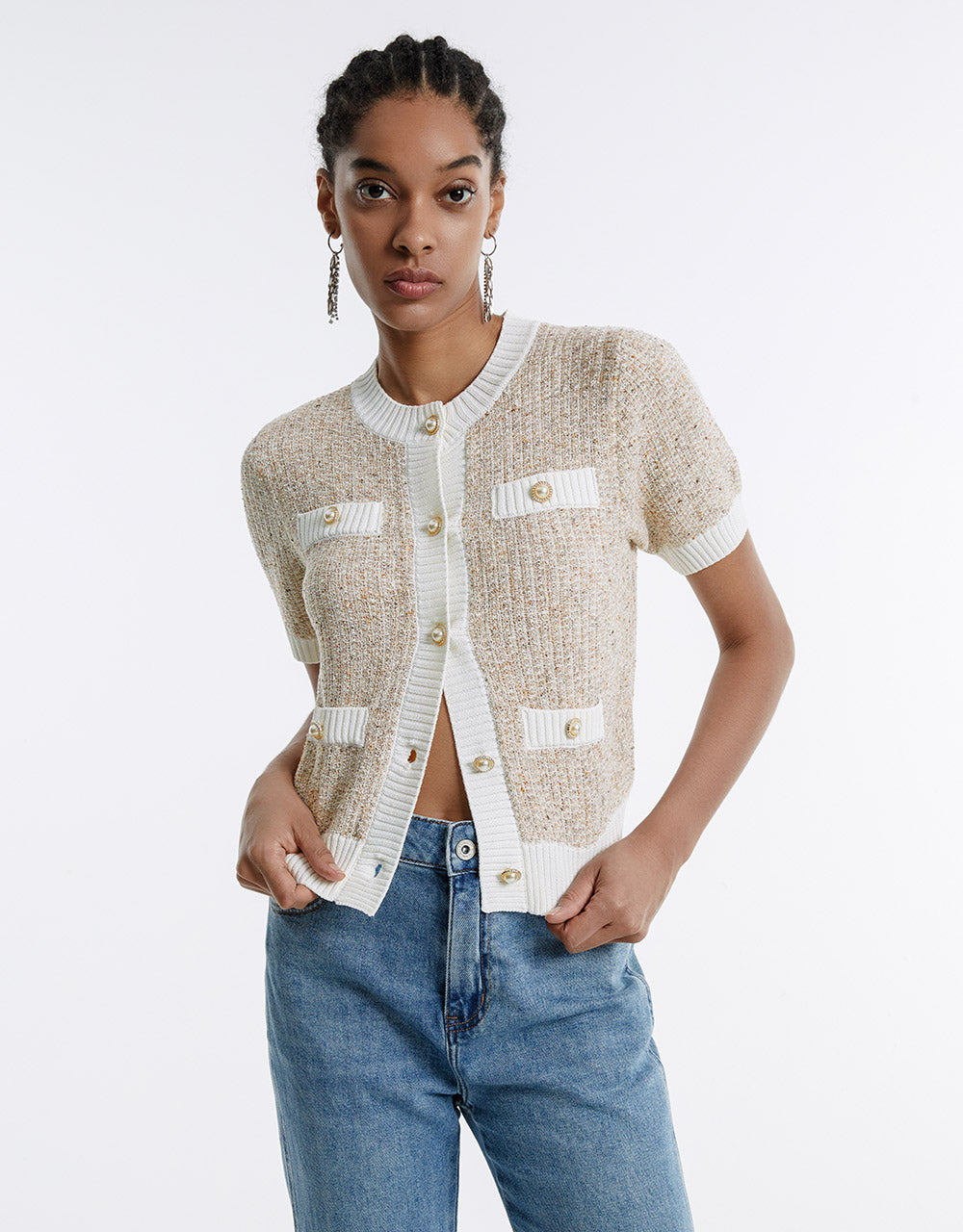 Contrast Trim Cardigan - Image 2
