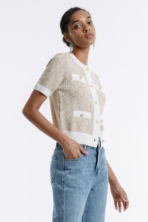 Contrast Trim Cardigan