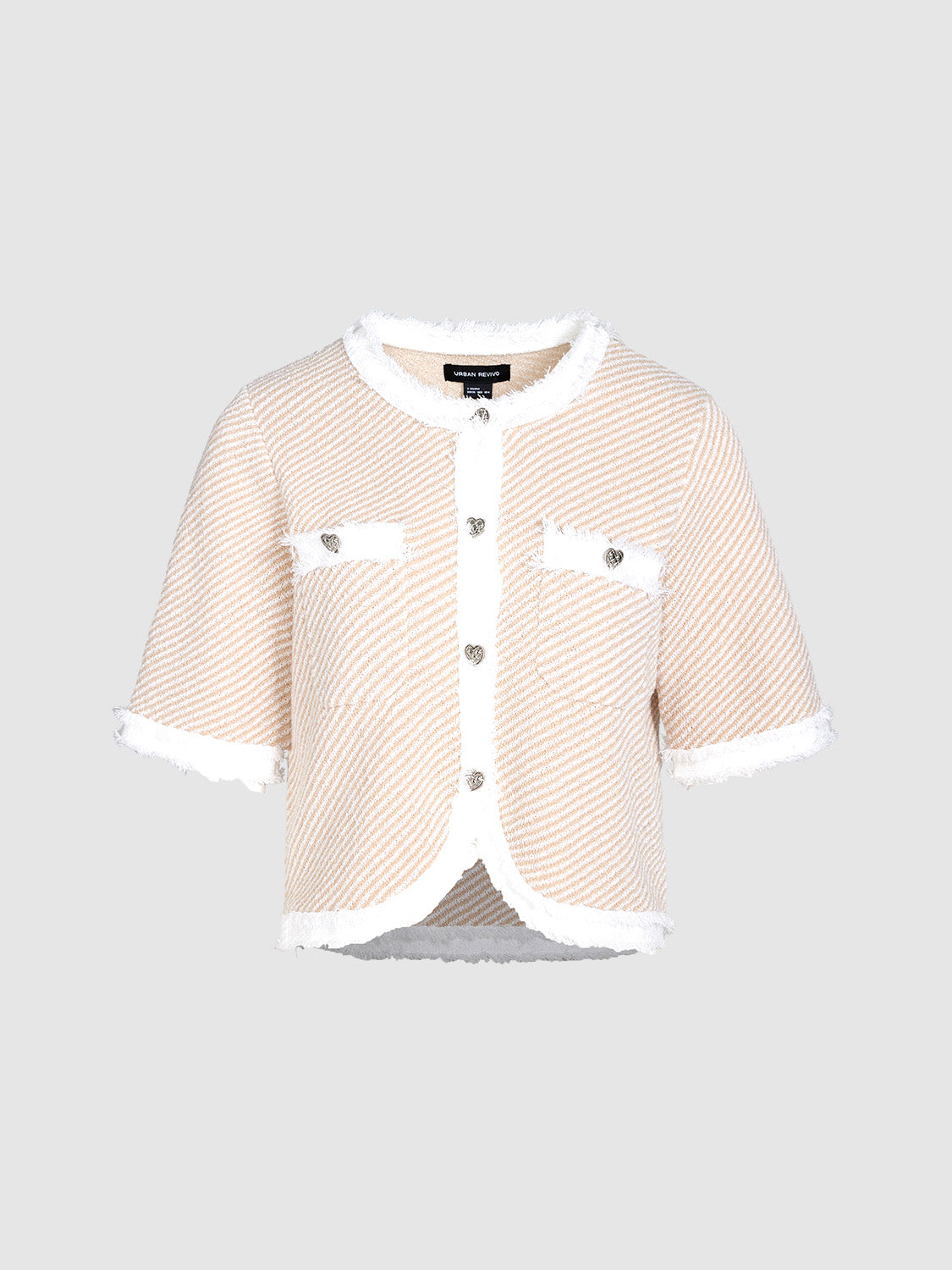 Raw Edge Cropped Knitted Cardigans - Image 6