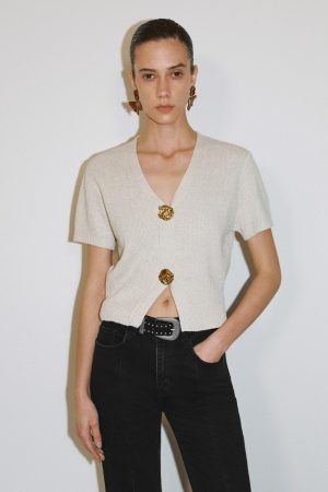 Short Sleeve Knitted Cardigans