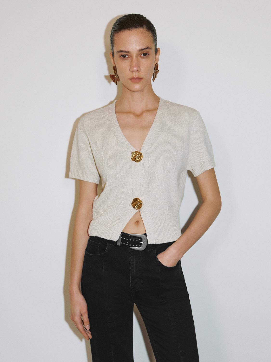 Short Sleeve Knitted Cardigans