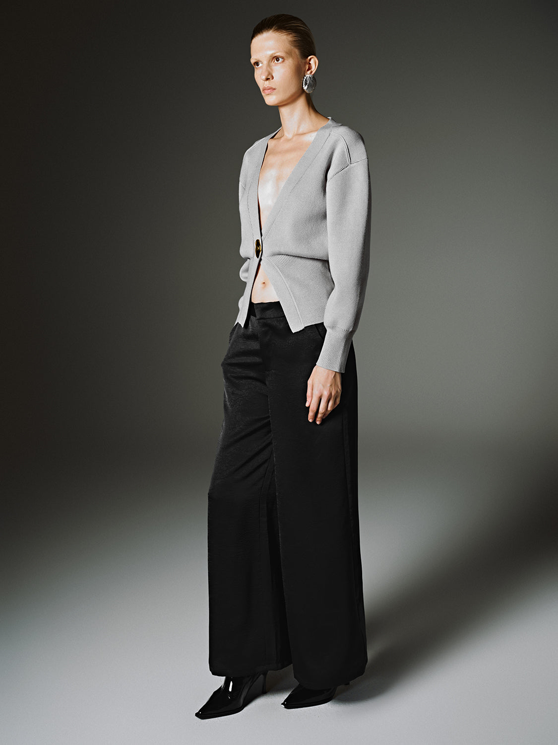 V-Neck Knitted Cardigan - Image 74