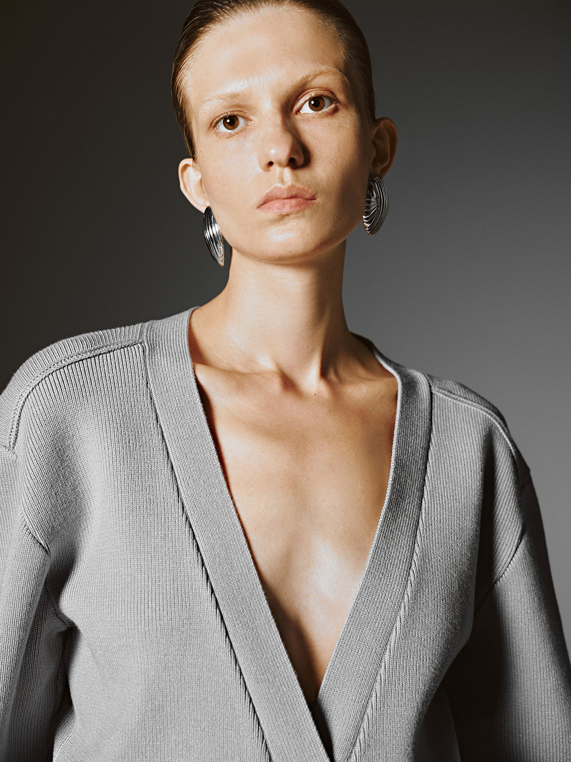 V-Neck Knitted Cardigan - Image 77