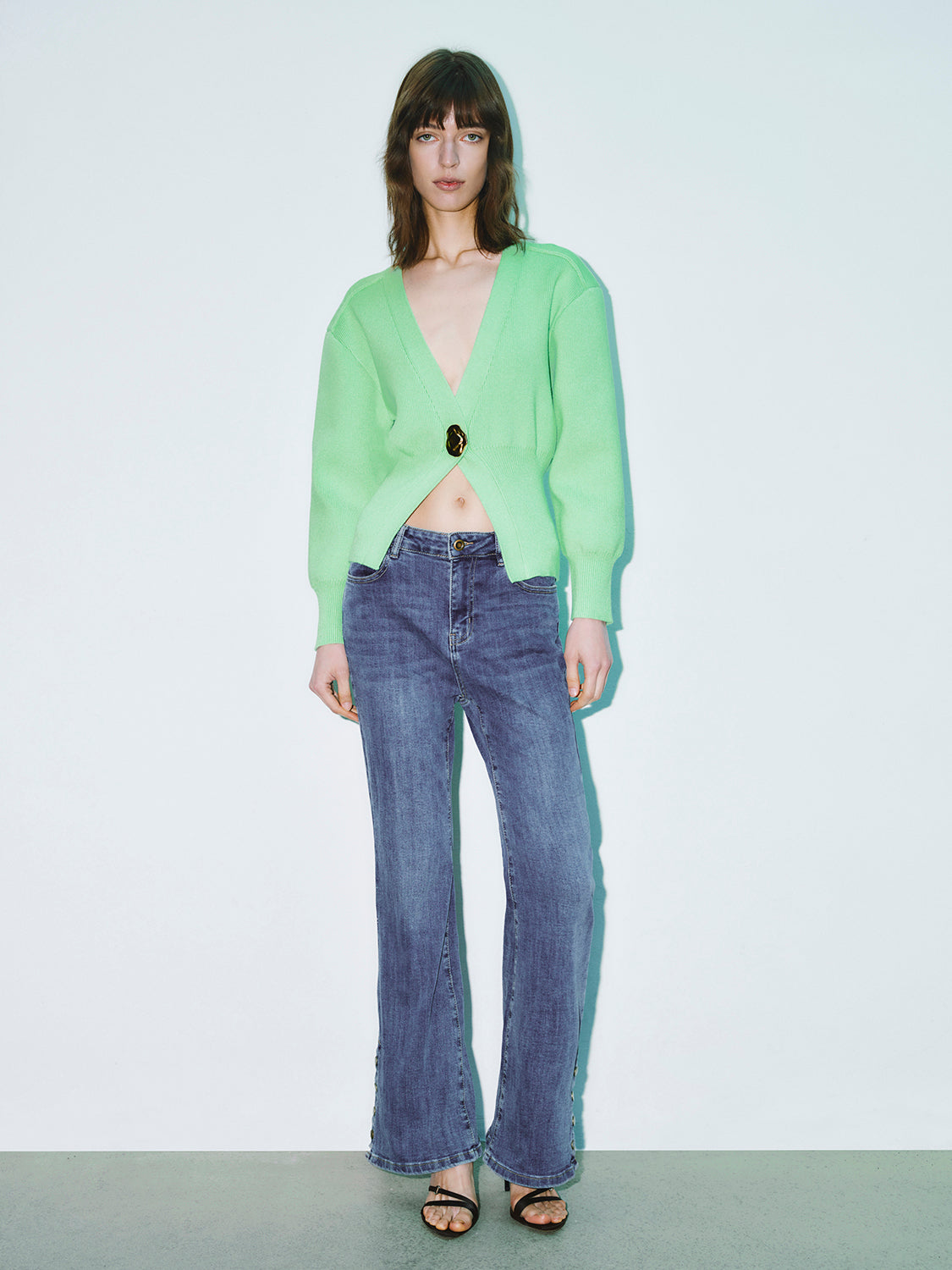 V-Neck Knitted Cardigan - Image 52