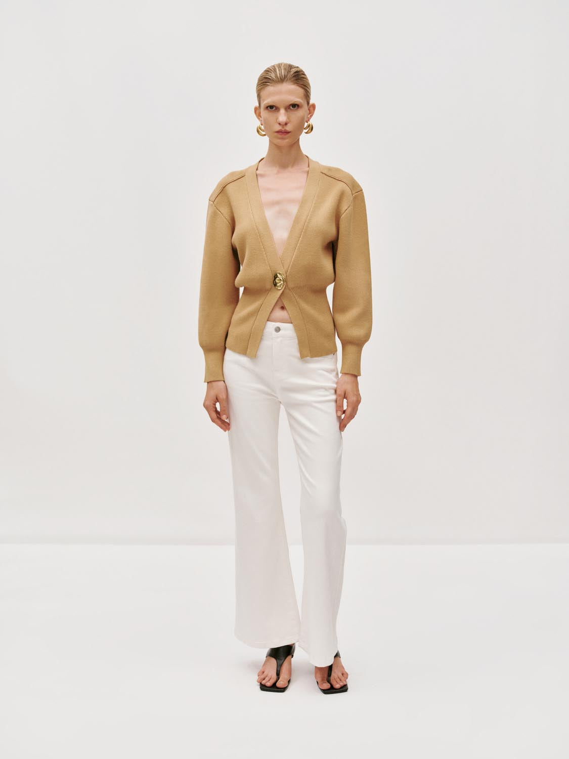 V-Neck Knitted Cardigan - Image 66