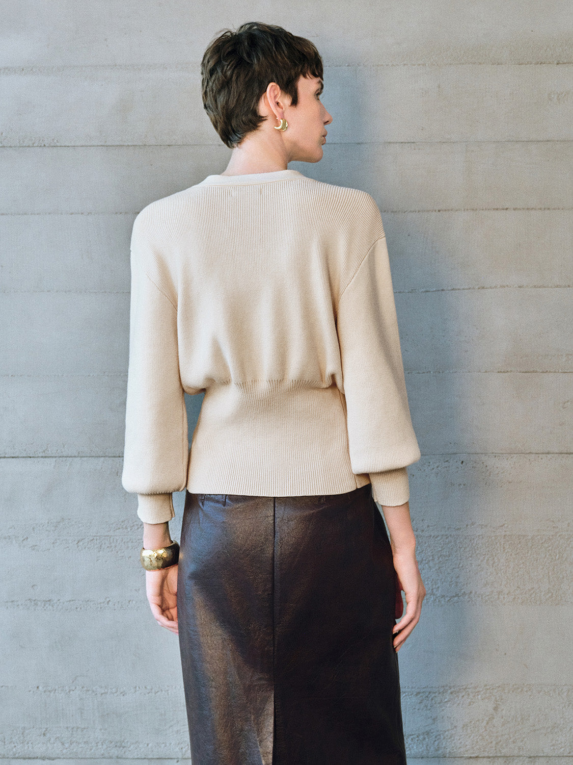 V-Neck Knitted Cardigan - Image 36