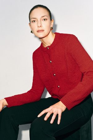 Collared Neck Knitted Cardigans