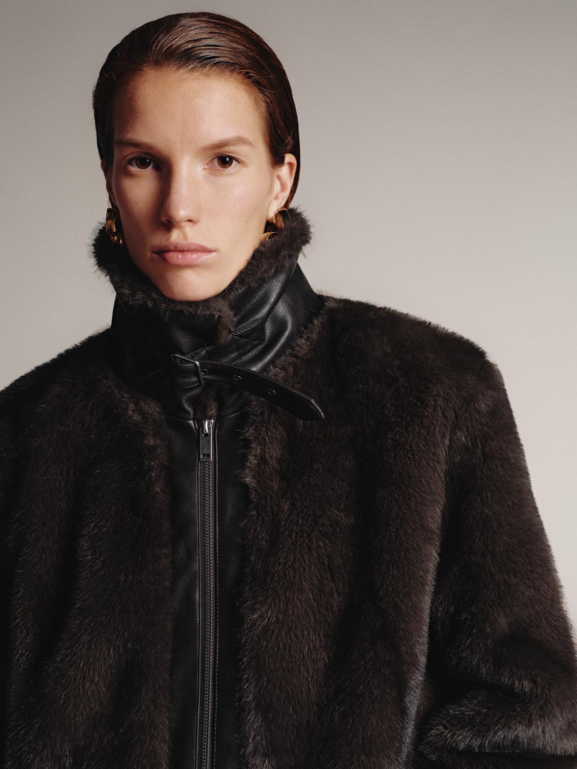 Faux Fur Buckle Detail Jackets - Image 3