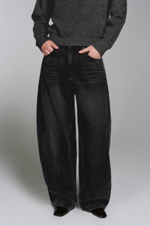 Gradient Barrel Leg Jeans