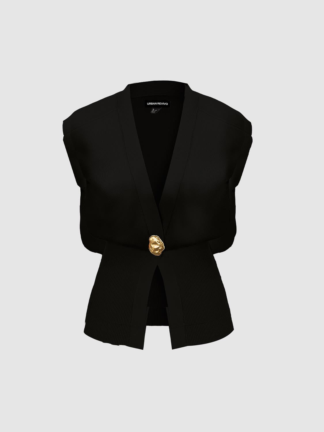 Sleeveless Knitted V-Neck Cardigans - Image 9