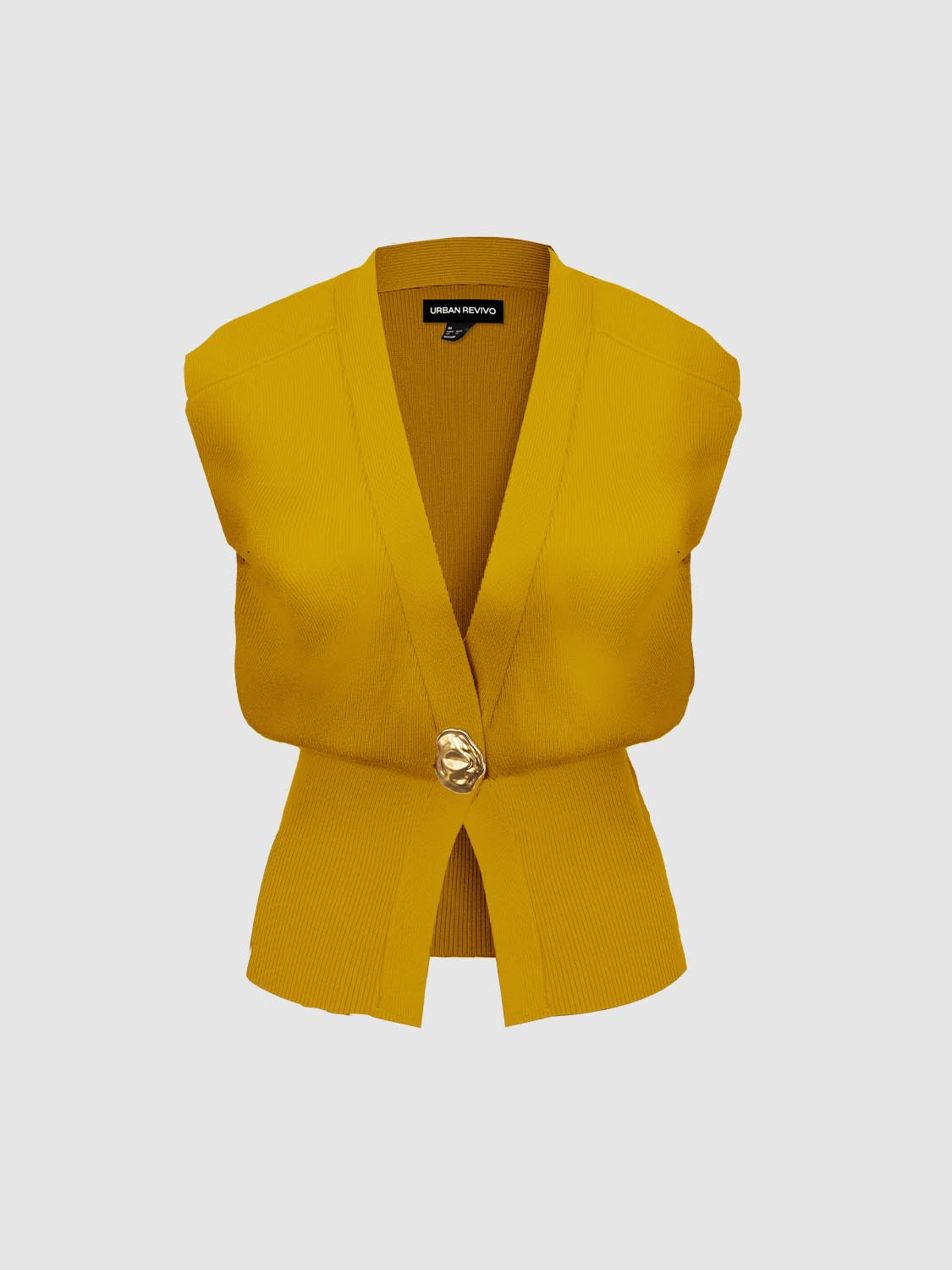 Sleeveless Knitted V-Neck Cardigans - Image 45