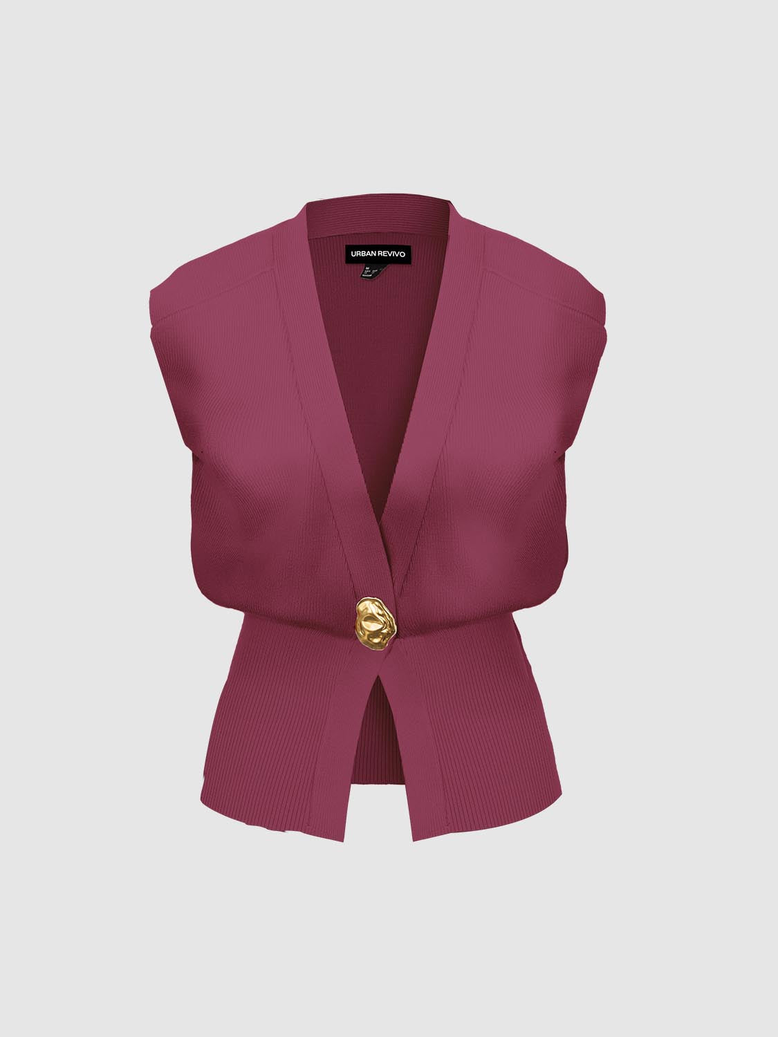 Sleeveless Knitted V-Neck Cardigans - Image 61