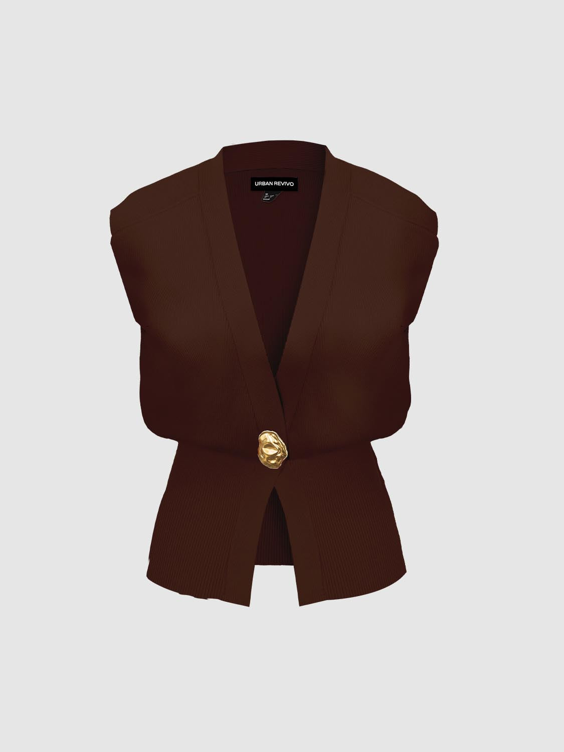 Sleeveless Knitted V-Neck Cardigans - Image 52