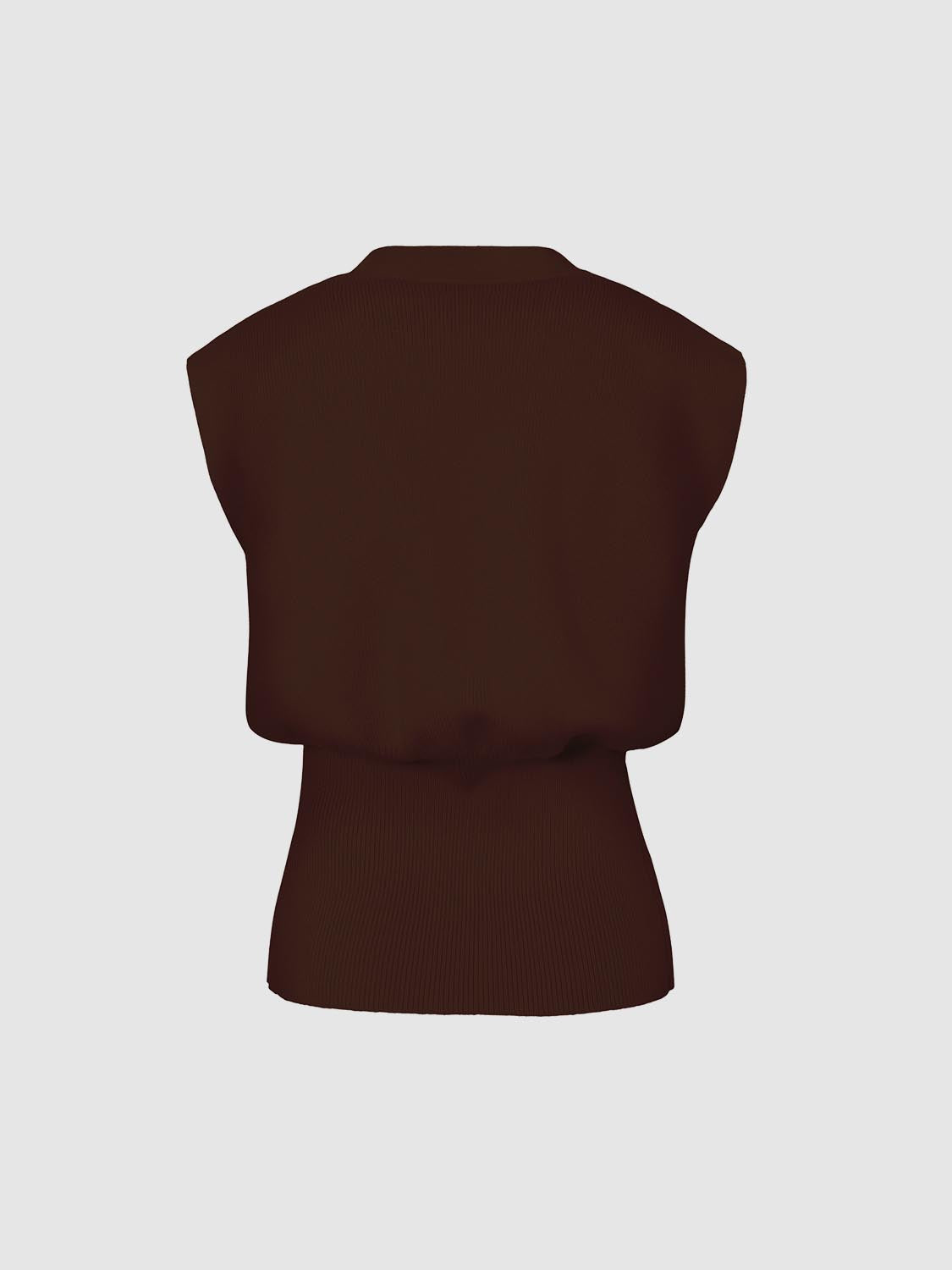 Sleeveless Knitted V-Neck Cardigans - Image 53