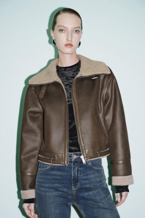Large Collar Biker Jackets