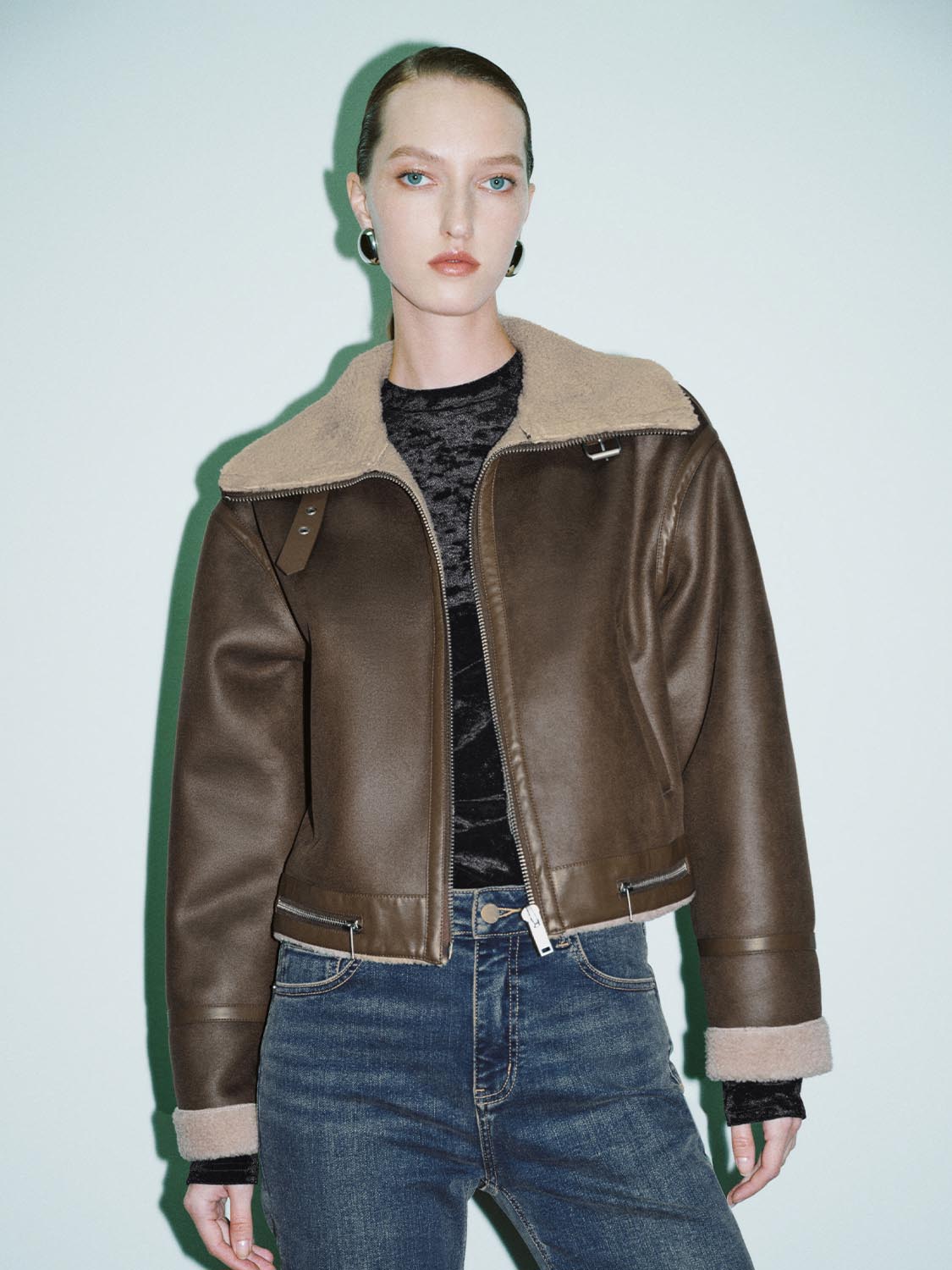 Large Collar Biker Jackets - Image 9