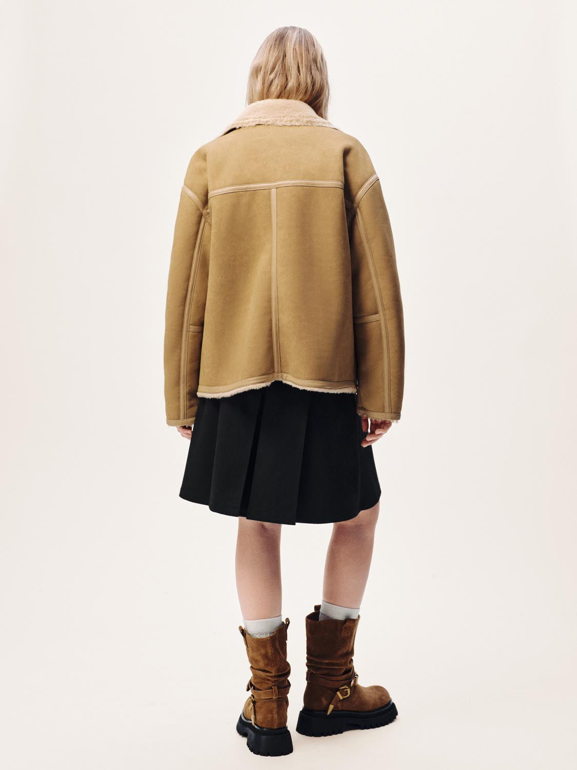Faux Shearling Button Up Jackets - Image 6