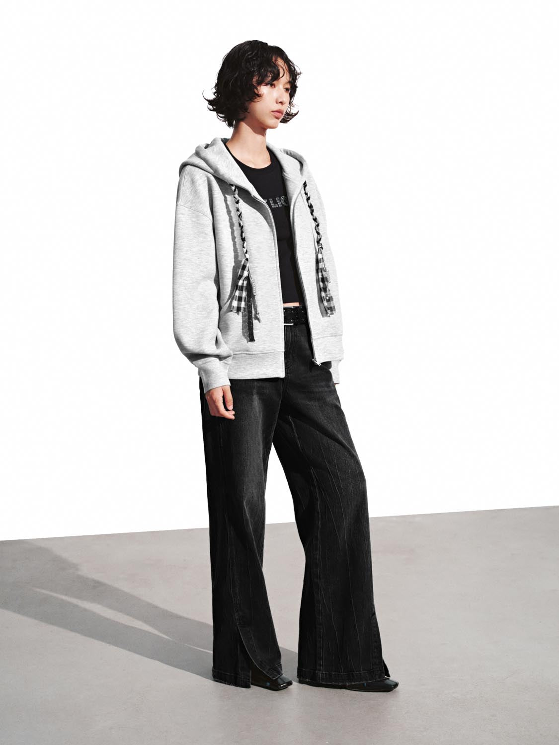 Drawstring Hooded Zip Up Jackets - Image 5