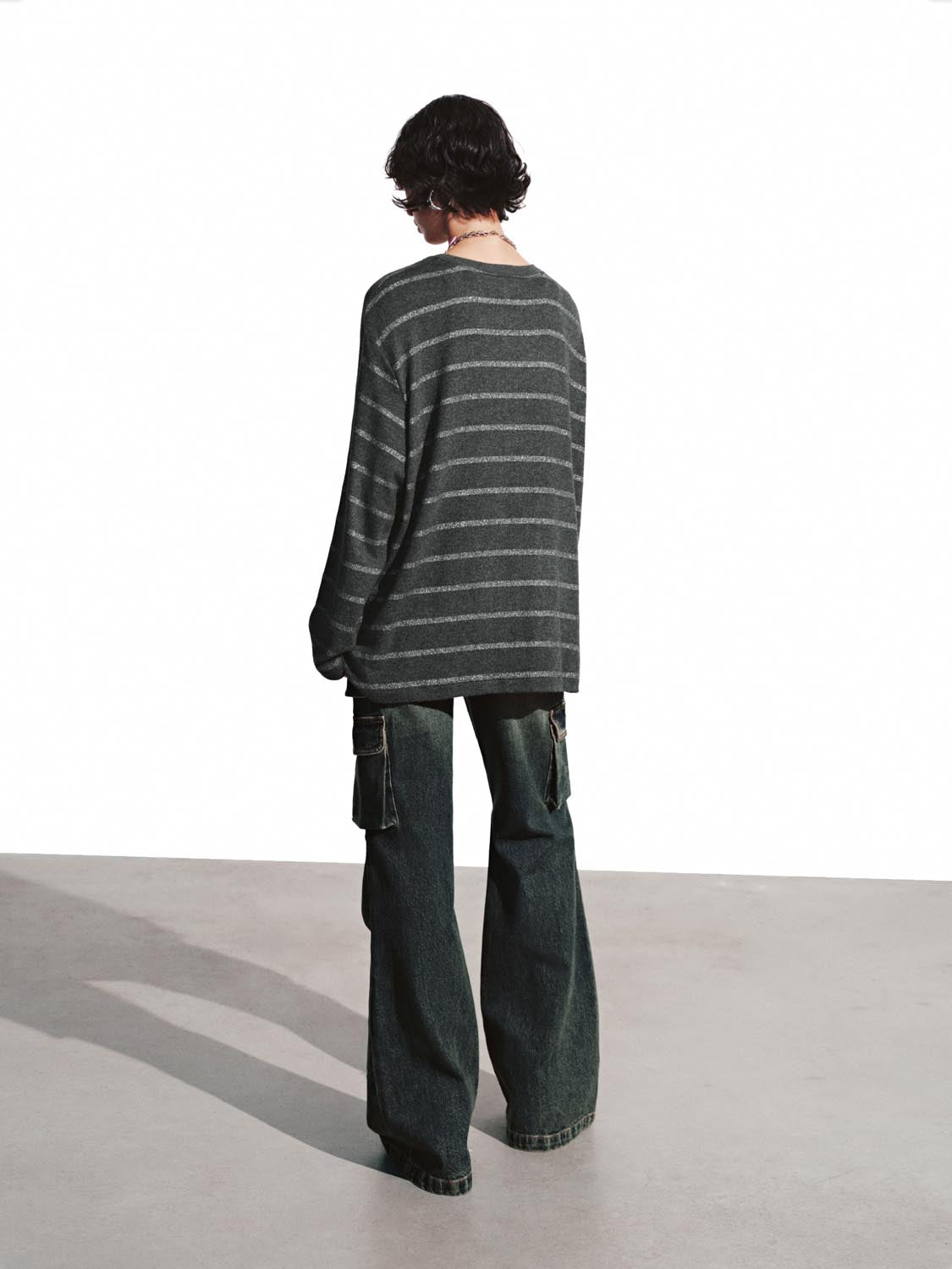 Flap Pocket Flare Leg Jeans - Image 6