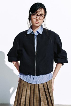 2 In 1 Collared Bomber Jackets