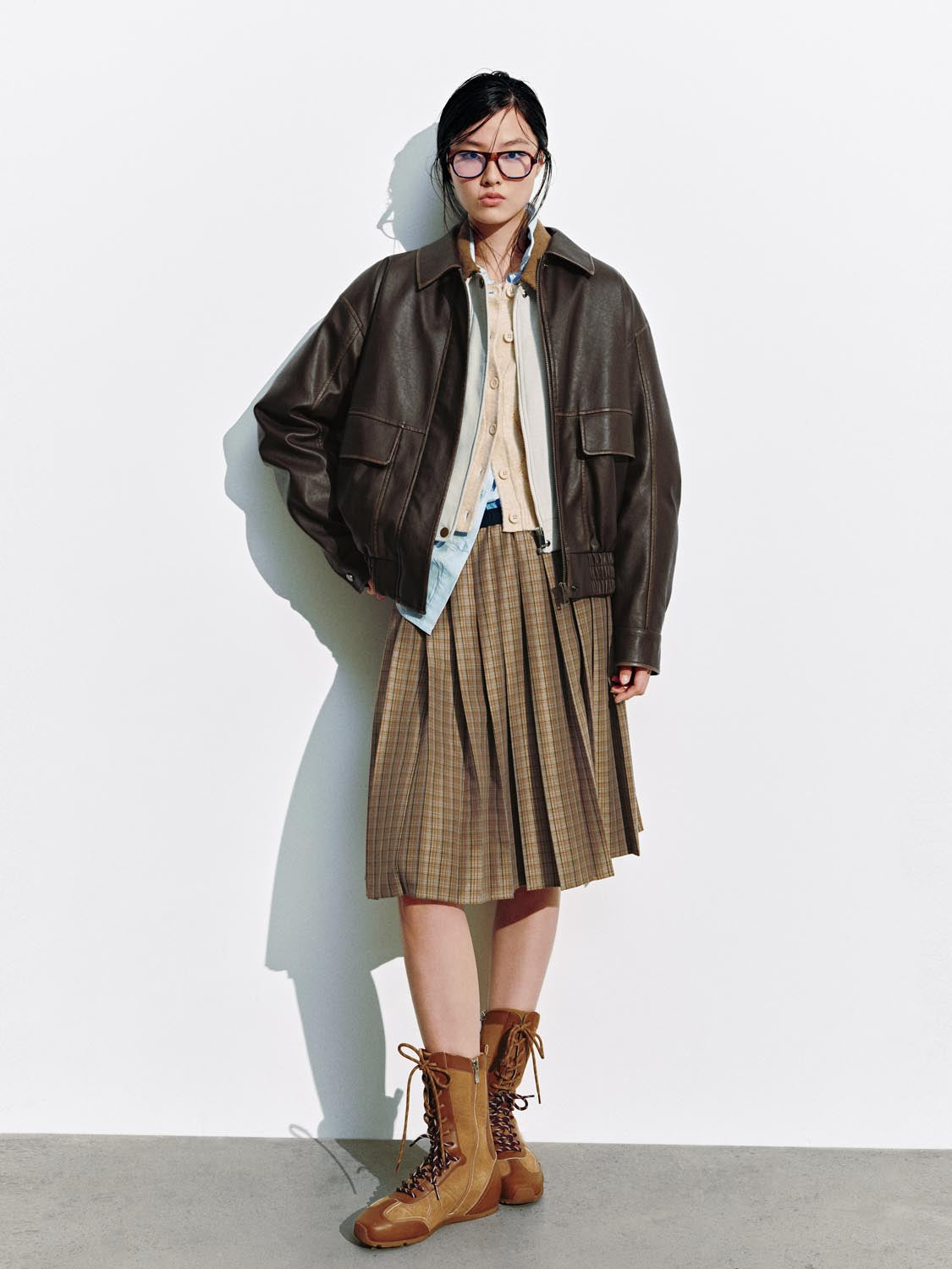 Flap Pockets Collared Bomber Jackets - Image 12