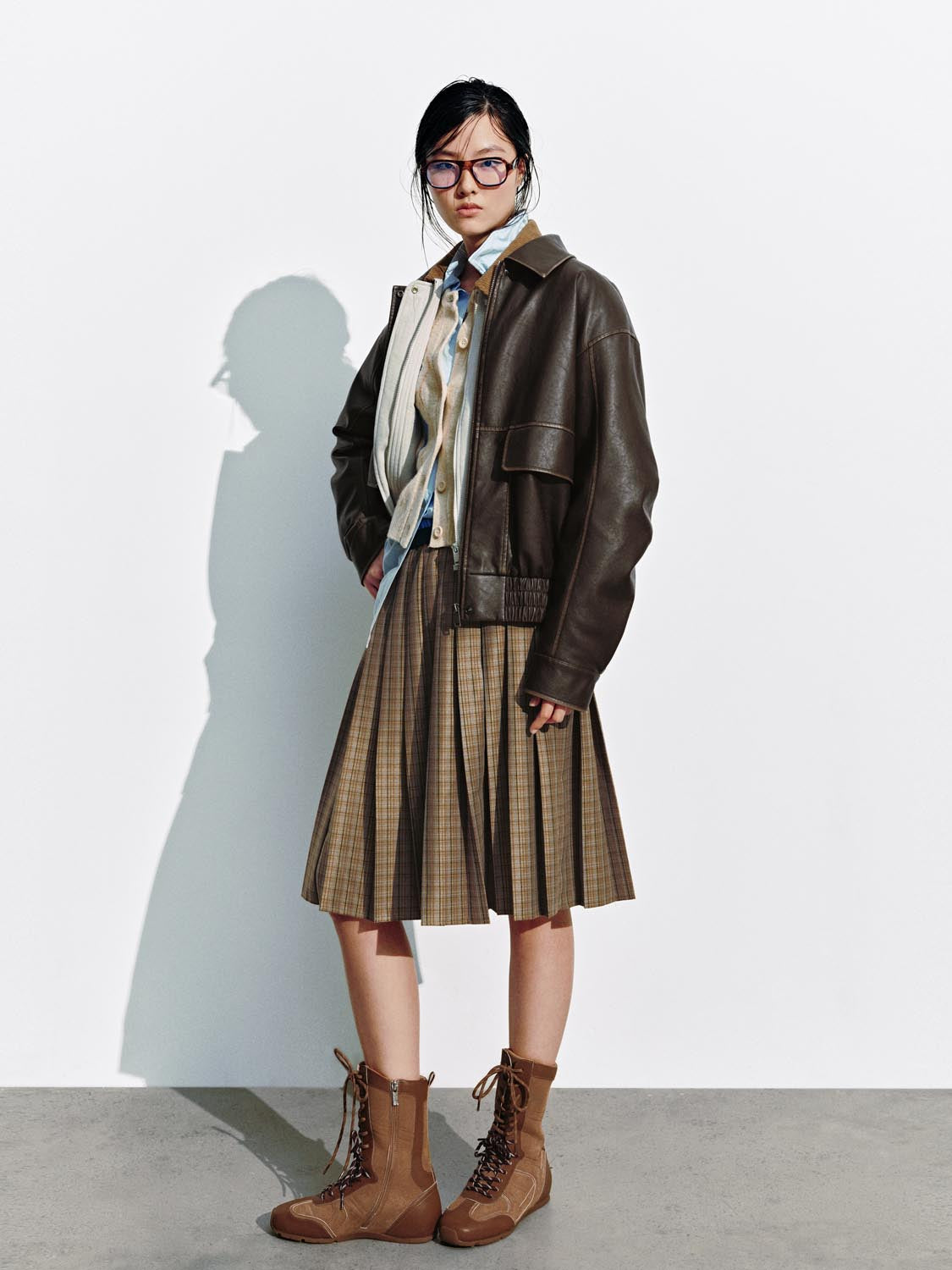 Flap Pockets Collared Bomber Jackets - Image 13