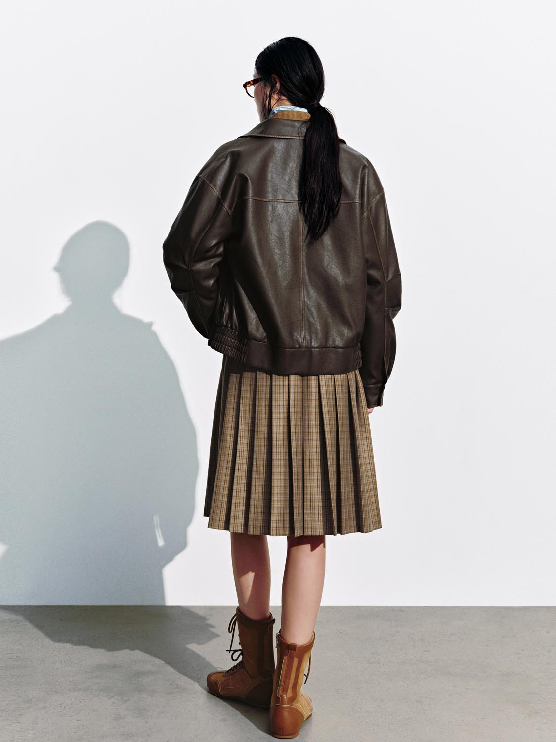 Flap Pockets Collared Bomber Jackets - Image 14