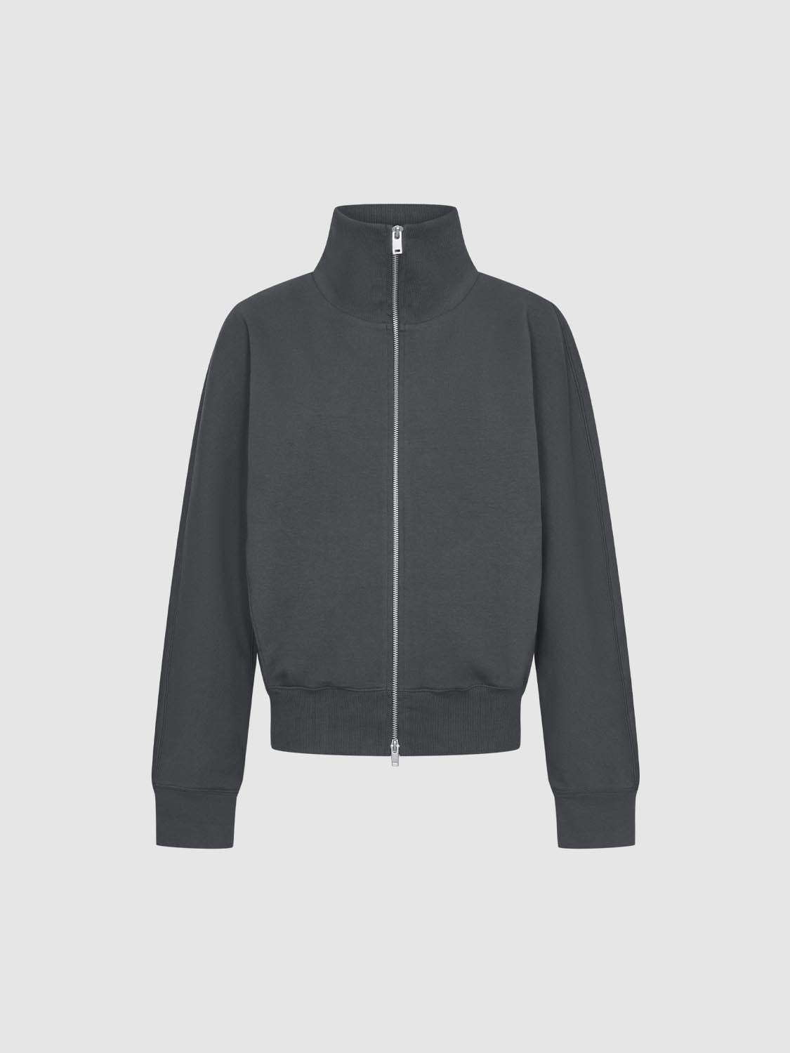 Stand Collar Full Zip Bomber Jackets - Image 7