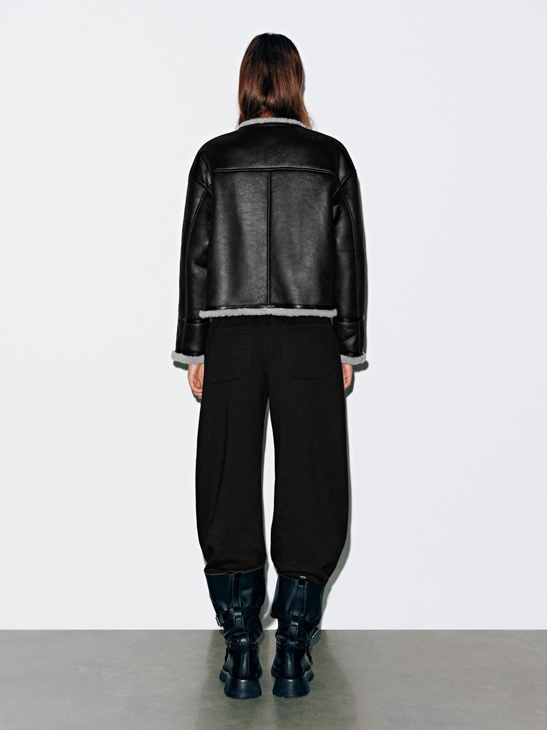 Faux Leather Button Up Jackets - Image 6