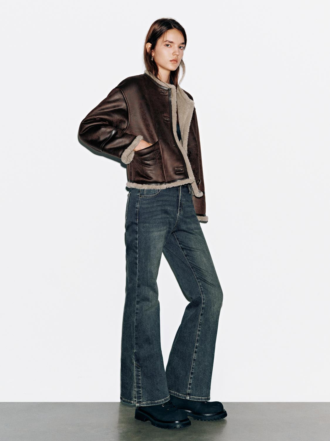 Faux Leather Button Up Jackets - Image 12