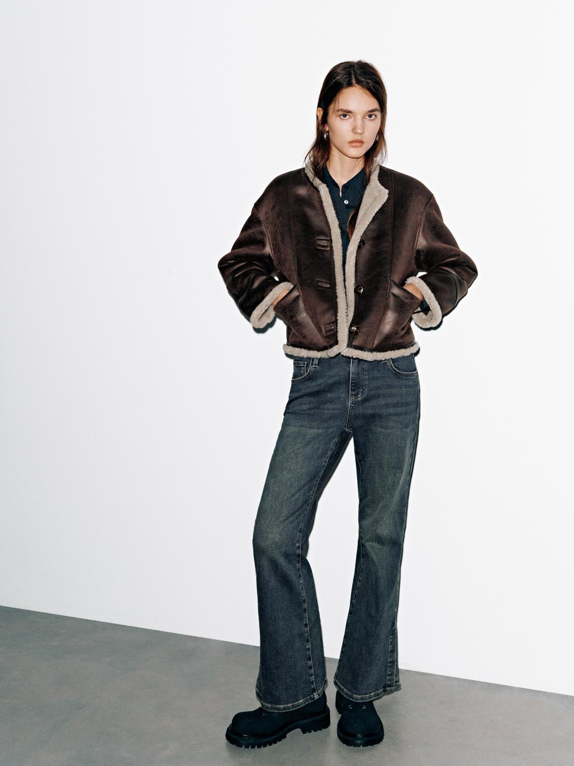 Faux Leather Button Up Jackets - Image 13