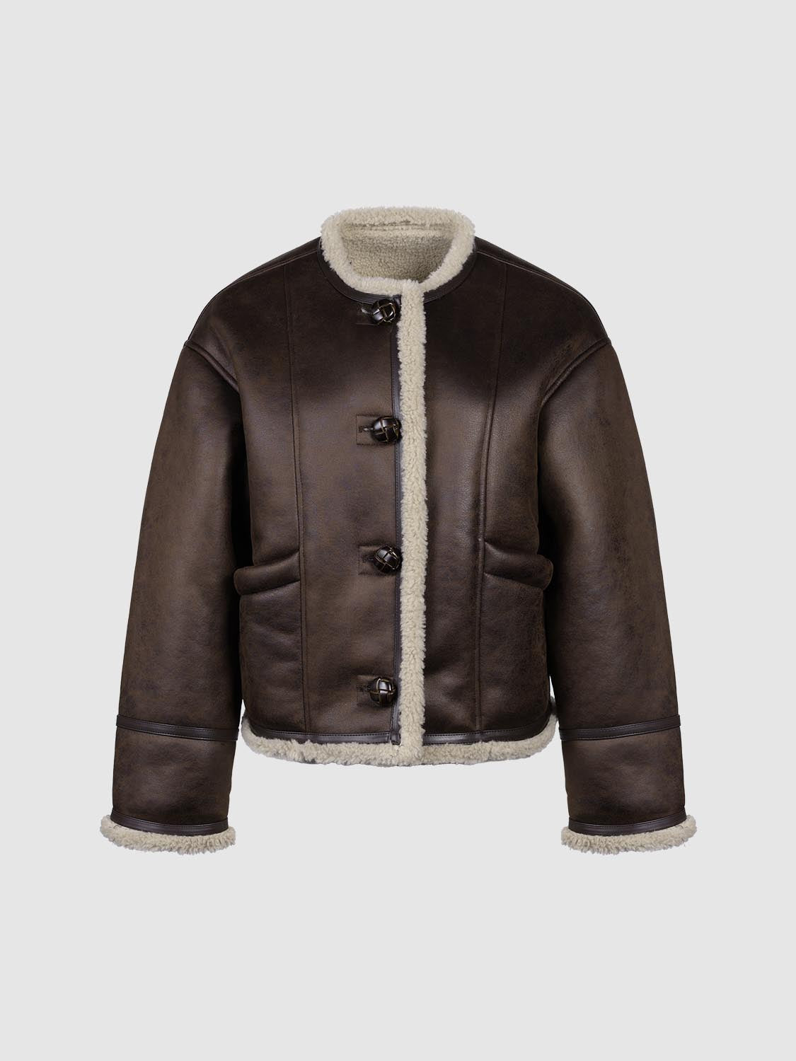Faux Leather Button Up Jackets - Image 15